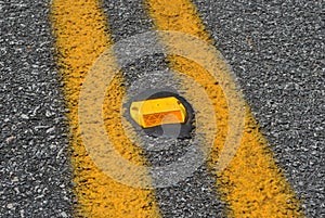 Orange road reflector