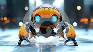 Cute Orange Robot