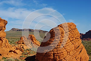 Orange rocks and mountains, Nevada