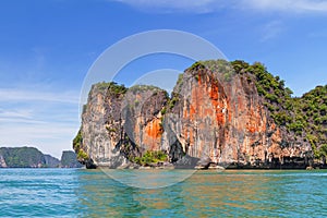 Orange rocks of Phang Nga National Park photo