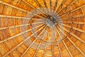 Orange roof of Catholic Mortal Agony of Christ Chapel in Dachau