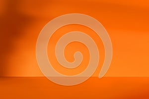 Orange room with artistic shadow