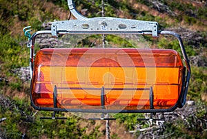 Orange ropeway in Low Tatras, Slovakia