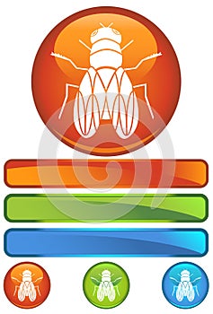 Orange Round Icon - Fly