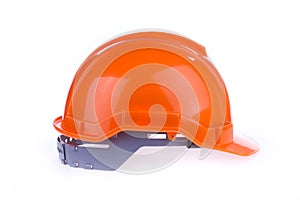 Orange safety helmet hard hat, tool protect worker