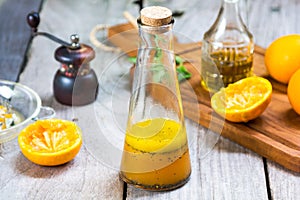 Orange salad dressing with poppy seed