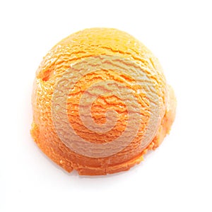 Orange scoop of icecream