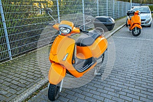 Orange scooter photo