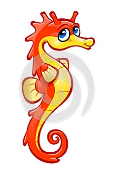 Orange seahorse