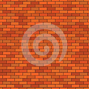 Orange seamless brick wall, pattern stonework background photo