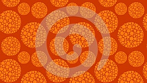 Orange Seamless Dotted Circles Pattern Illustrator