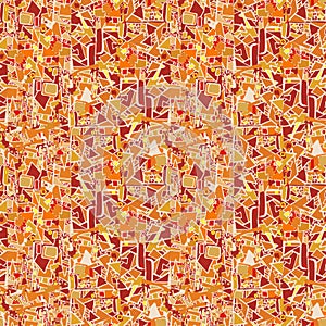 Orange seamless geometric abcract vector background texture
