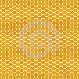 Orange seamless honey combs pattern. Honeycomb texture, hexagonal honeyed comb vector background photo