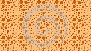 Orange Seamless Random Circle Dots Pattern Background Vector Image