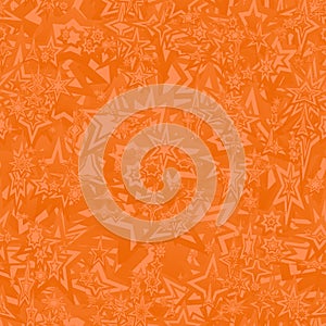 Orange seamless star pattern