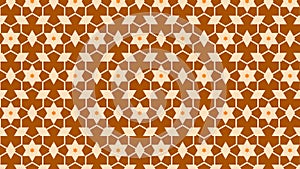 Orange Seamless Star Pattern Vector Art