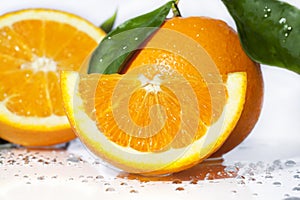 Orange Segment and Oranges photo