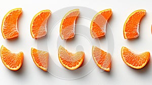 Orange segments arranged in a symmetrical pattern
