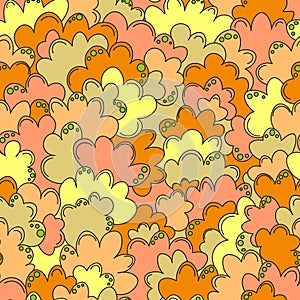 Orange semicircles vector seamless pattern photo