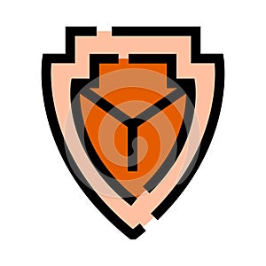 Orange shield icon representing security and protection