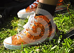 Orange shoe