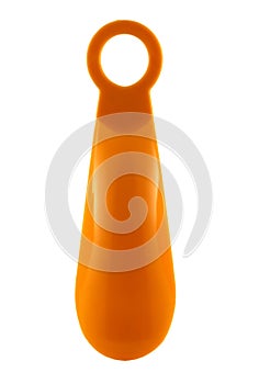 Orange Shoehorn isolated on white background. It is small spoon