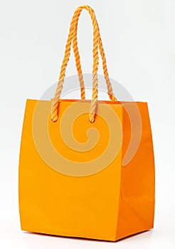 Orange shopping bag. photo