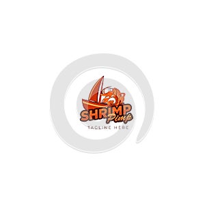 Orange Shrimp Pimp Logo Design