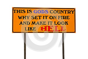 Orange Sign With This Is God's Country