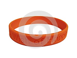 Orange silicone wristband
