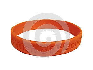 Orange silicone wristband