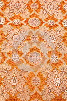 Orange silky background cloth