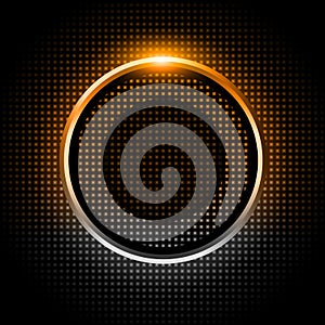 Orange silver sparkling ring  background