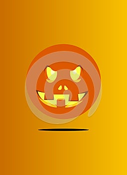 orange skull icon vector design