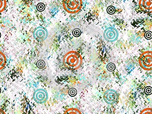 Orange and sky bluebusiness wavy textured seamless pattern