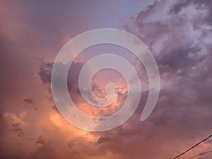 Orange sky at the twiligh