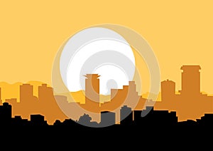 Orange Skyline of Nairobi City