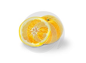 Orange slice isolate on white background.