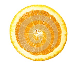 Orange slice isolated on white