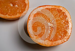 Orange slice juice inside pulp