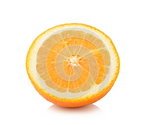 Orange slice on nwhite background