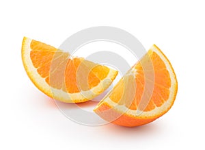 Orange slice on nwhite background