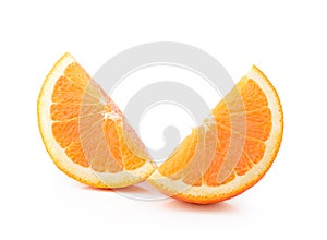 Orange slice on nwhite background