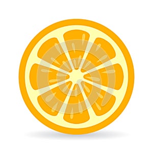 Orange slice vector icon