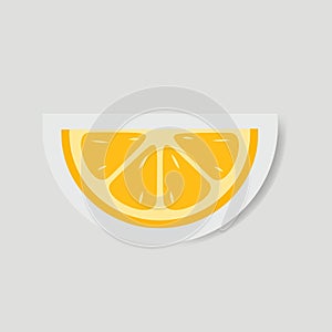 Orange Slice Vector, Paper Art Illustration