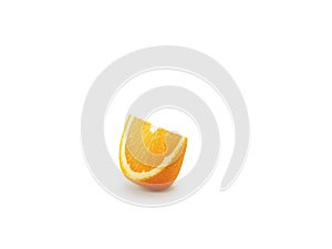 Orange slice on white background