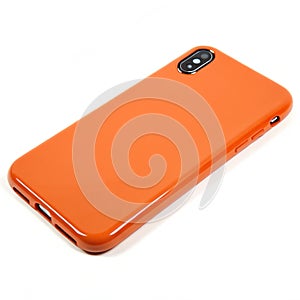 Orange Smartphone Case on white background