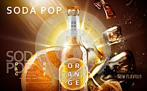 Orange soda pop ad
