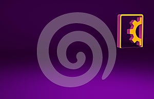 Orange Software, web development, programming concept icon isolated on purple background. Programming language and
