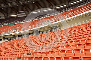 Orange spectator seats